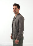 Leather Bomber Jacket in Dust - michael-dev