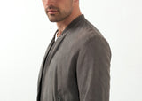 Leather Bomber Jacket in Dust - michael-dev