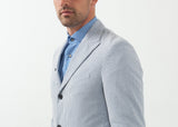 Seersucker Five Button Blazer - michael-dev