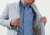 Seersucker Five Button Blazer - michael-dev