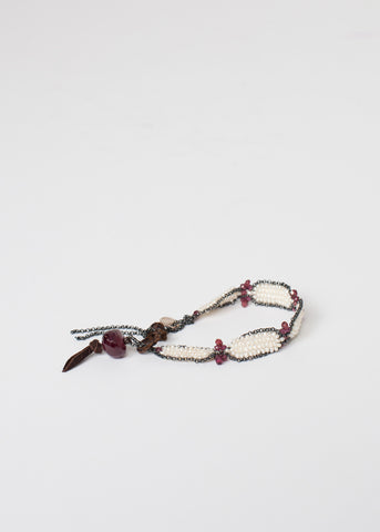 Garnet Bracelet in Frothy Pearl - michael-dev