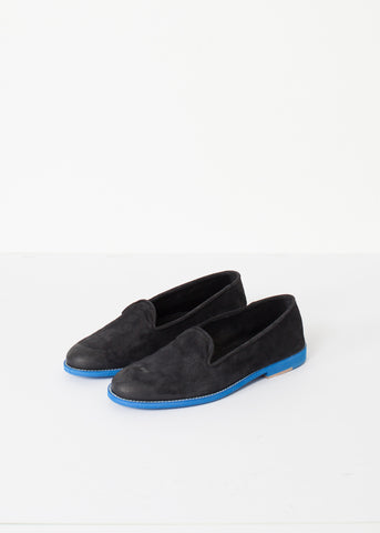 Suede Loafers - Black/Blue - michael-dev
