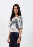 Sleeve Top in Navy Stripe - michael-dev