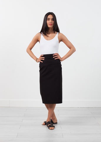 Long Pencil Skirt in Black - michael-dev
