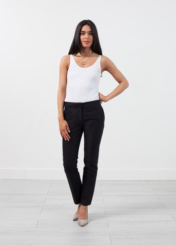 Straight Seam Trouser in Black - michael-dev