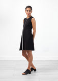 Neoprene Flower Dress in Black - michael-dev