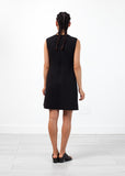 Neoprene Flower Dress in Black - michael-dev