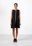 Neoprene Flower Dress in Black - michael-dev