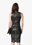 Iranta Leather Dress in Black - michael-dev