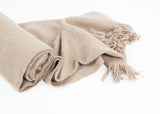 Cashmere Tassel Blanket in Brown - michael-dev