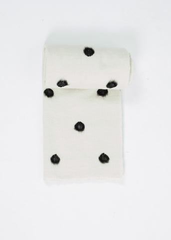 Cashmere Dot Shawl in Black/White - michael-dev