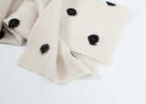 Cashmere Dot Shawl in Black/White - michael-dev