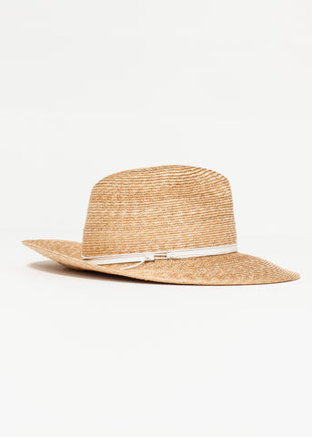 Wrapped Up Hat in Straw/White - michael-dev
