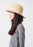 Wrapped Up Hat in Straw/White - michael-dev