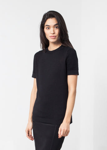 Ribbed Short Sleeve Knit - michael-dev