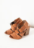 Buckle Strap Heel in Brown - michael-dev