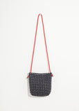 Wool Shoulder Pouch in Black/White - michael-dev