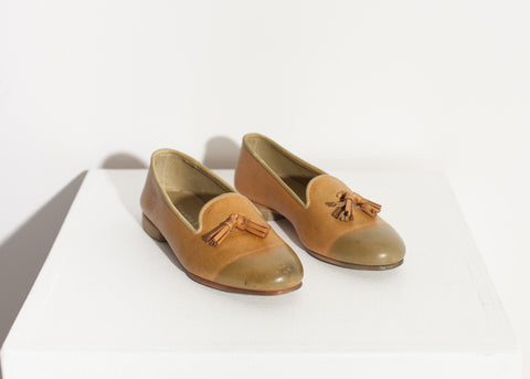 Leather Loafer in Lime - michael-dev