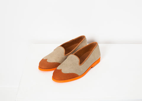 Wingtip Loafer in Orange - michael-dev