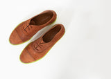 Suede Oxford in Natural/Lime - michael-dev