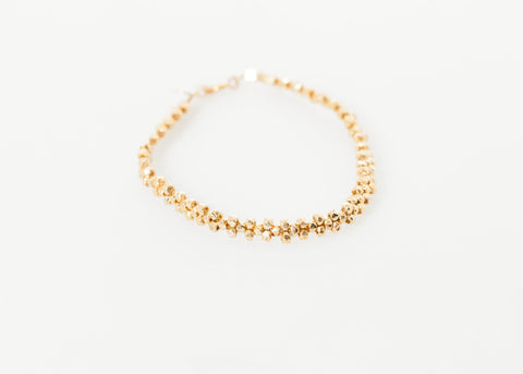 Lane Bead Bracelet in Gold Brass - michael-dev