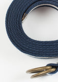 Striped Web Belt in Navy/White - michael-dev